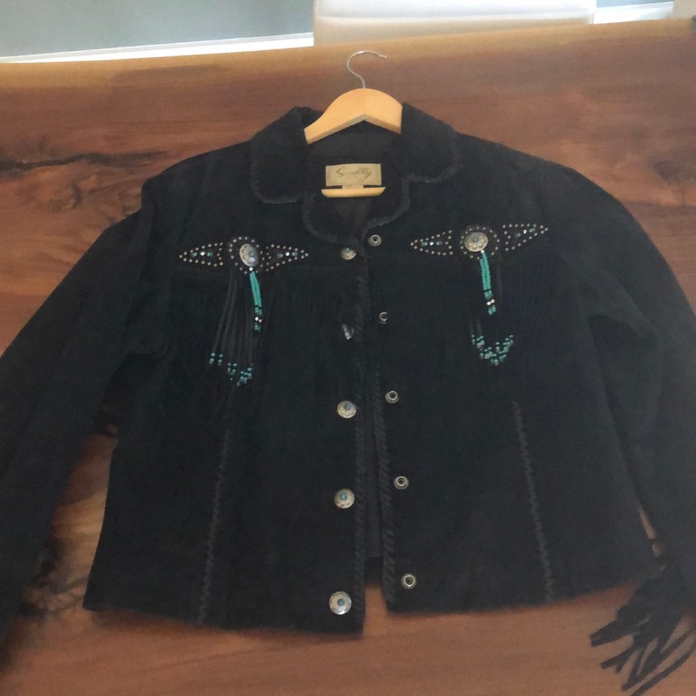 Suede southwest jacket.